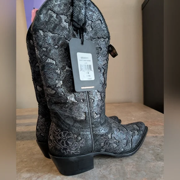 Shyanne Bittersweet Western Boots -Snip Toe - Genuine Leather Women's Size 7.5 - Picture 7 of 14